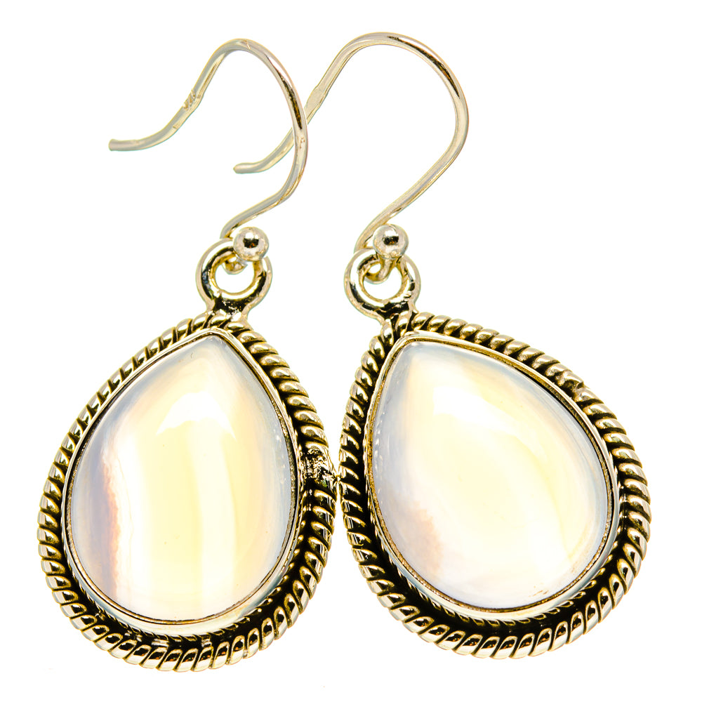 Blue Lace Agate Earrings handcrafted by Anasilvercos - EARR416518