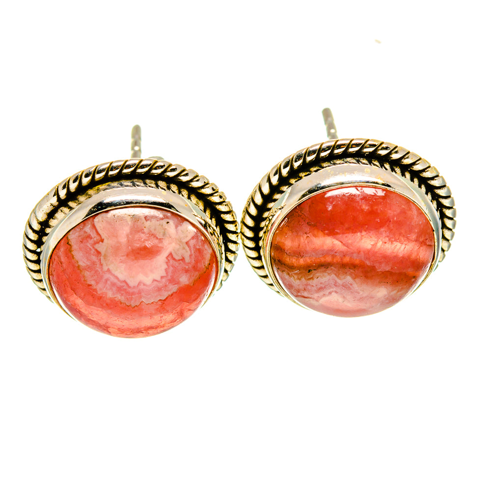 Rhodochrosite Earrings handcrafted by Anasilvercos - EARR416543