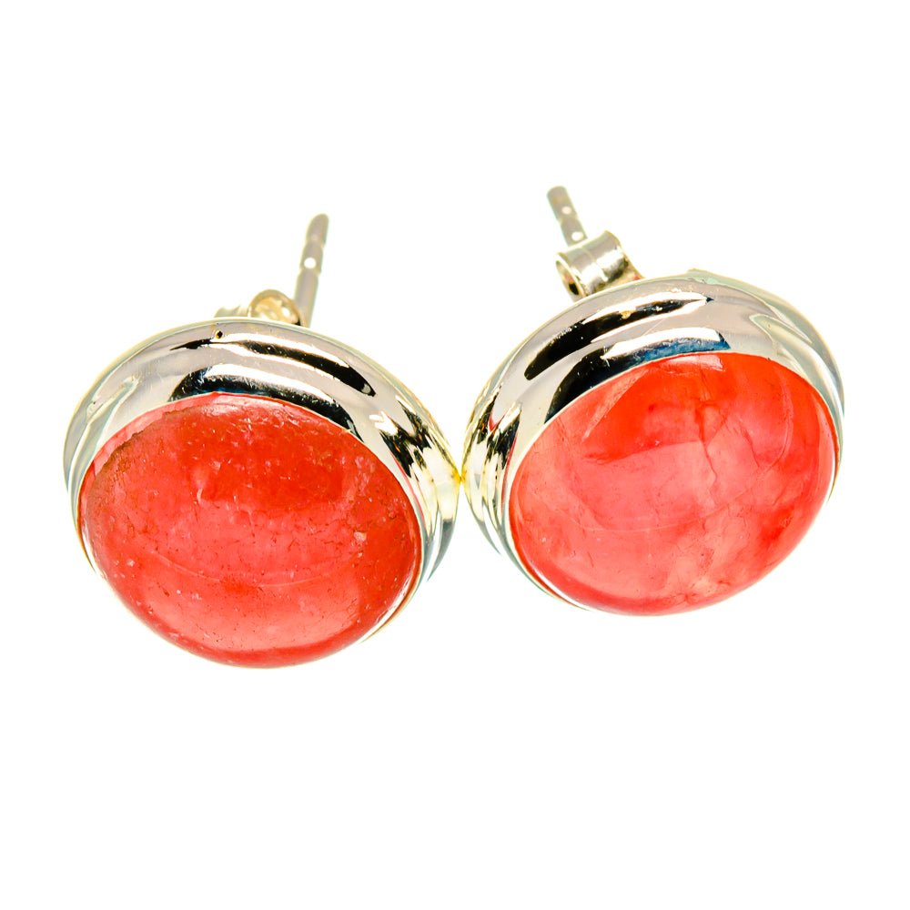 Rhodochrosite Earrings handcrafted by Anasilvercos - EARR416550