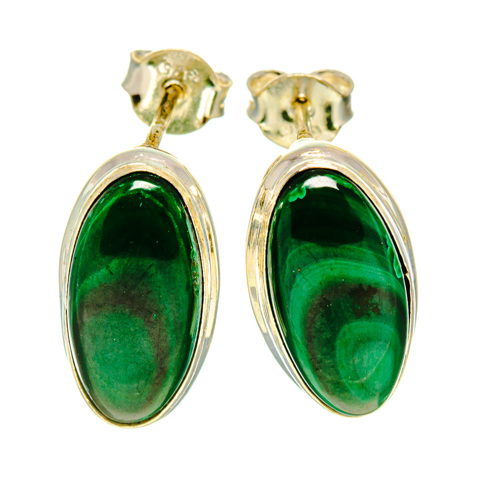 Malachite Earrings handcrafted by Anasilvercos - EARR416552