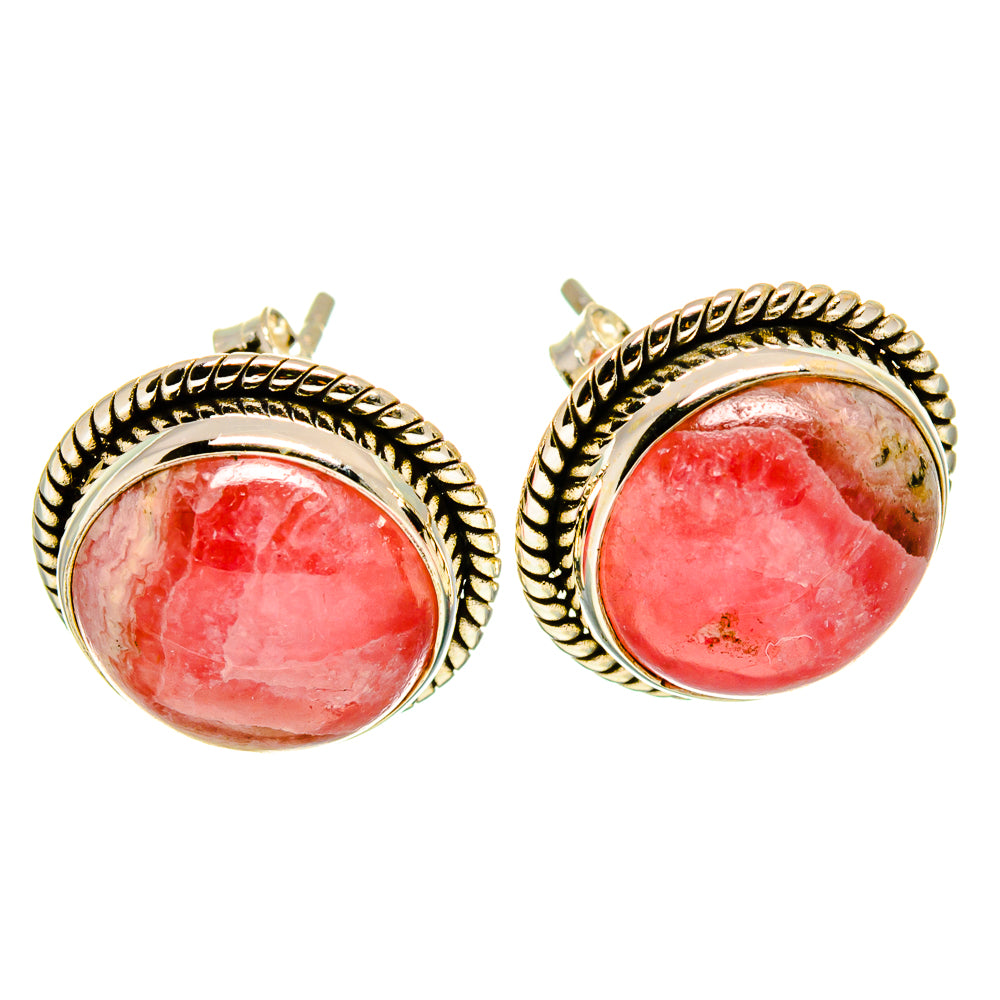 Rhodochrosite Earrings handcrafted by Anasilvercos - EARR416555