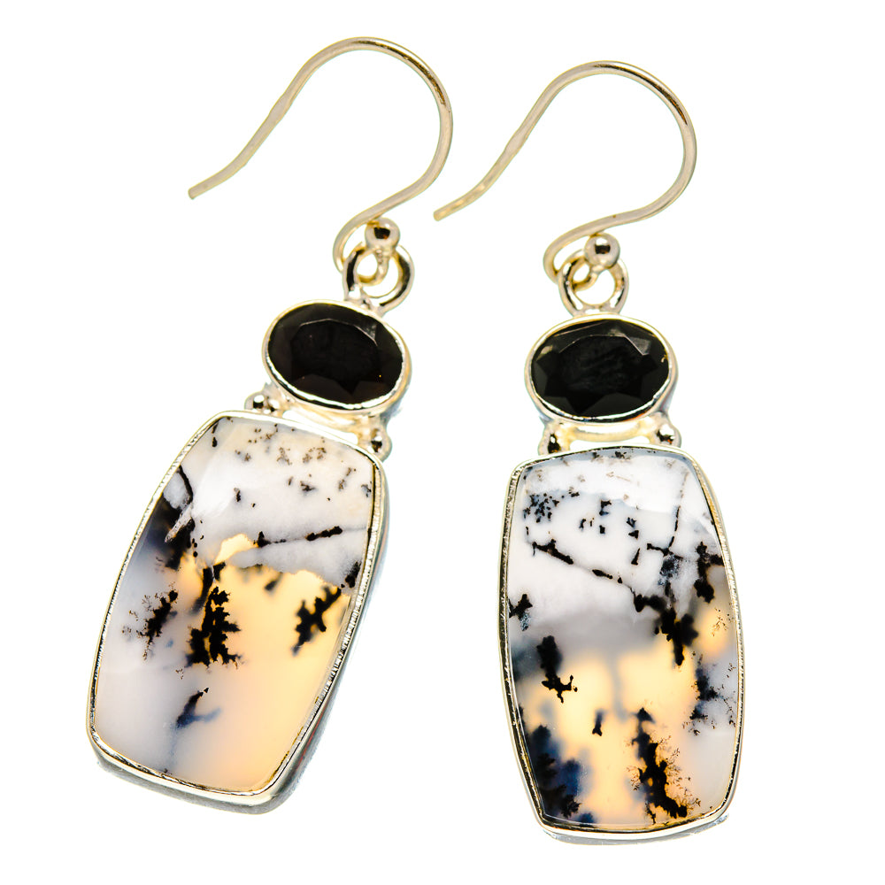 Dendritic Opal Earrings handcrafted by Anasilvercos - EARR416560
