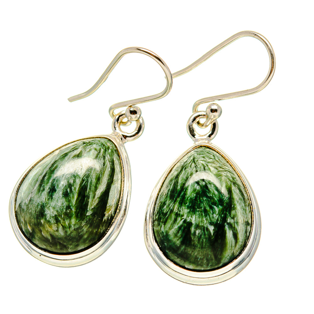 Seraphinite Earrings handcrafted by Anasilvercos - EARR416565