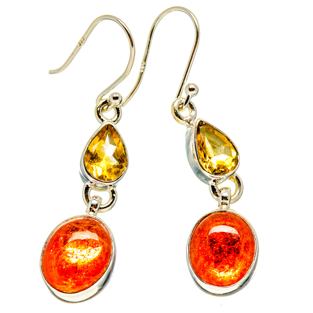 Sunstone Earrings handcrafted by Anasilvercos - EARR416566