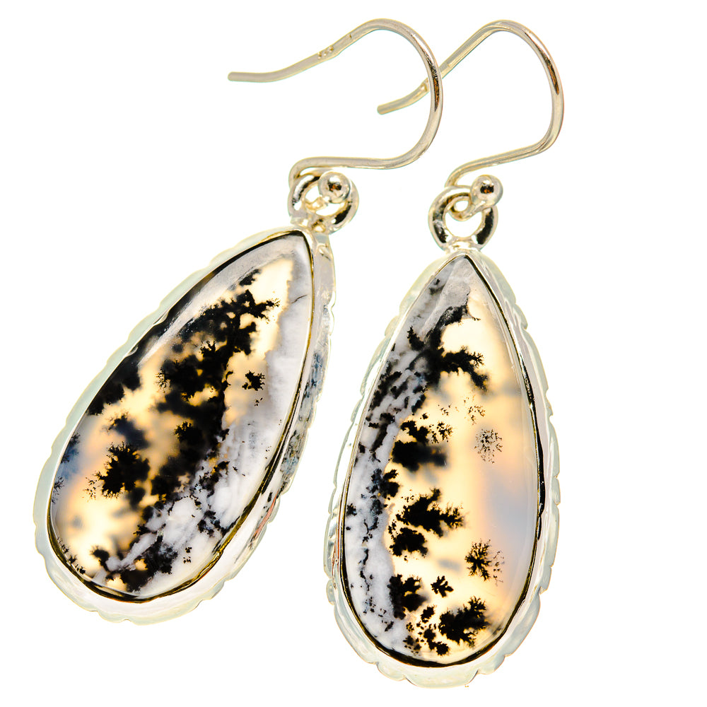 Dendritic Opal Earrings handcrafted by Anasilvercos - EARR416573