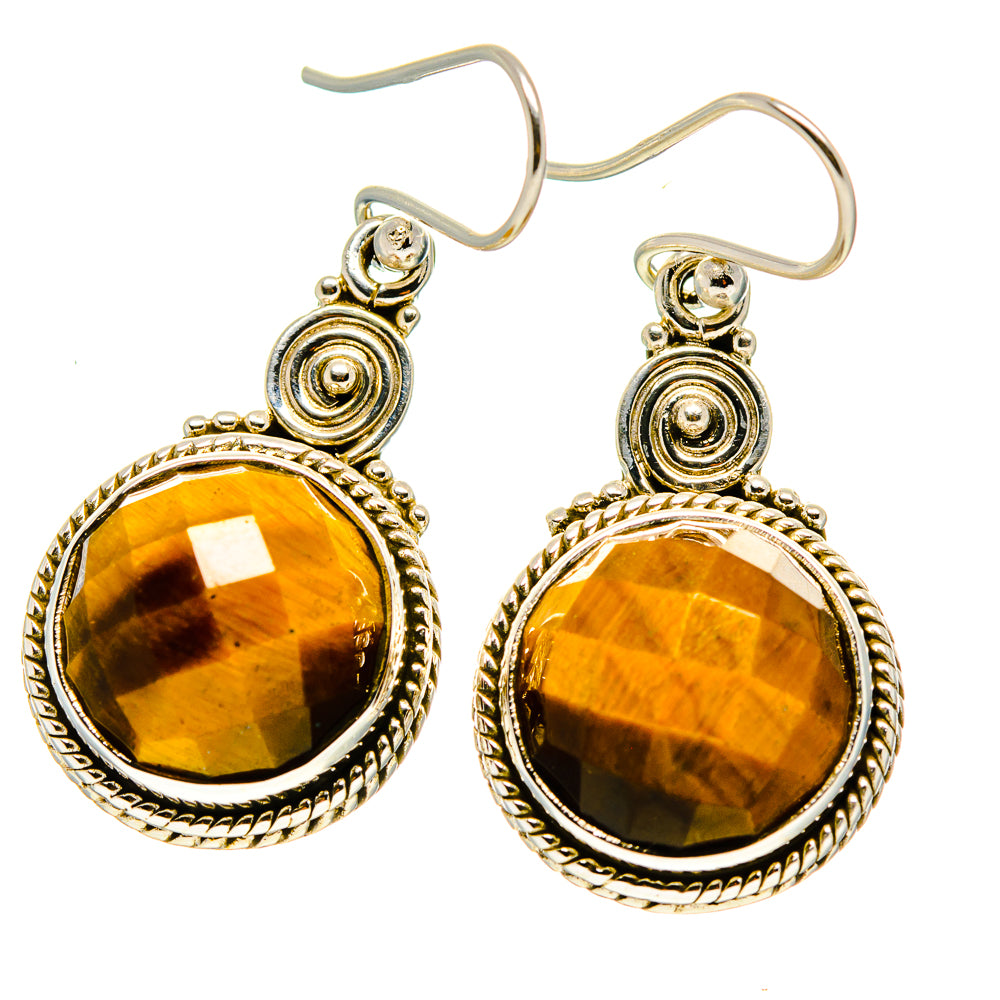 Tiger Eye Earrings handcrafted by Anasilvercos - EARR416575
