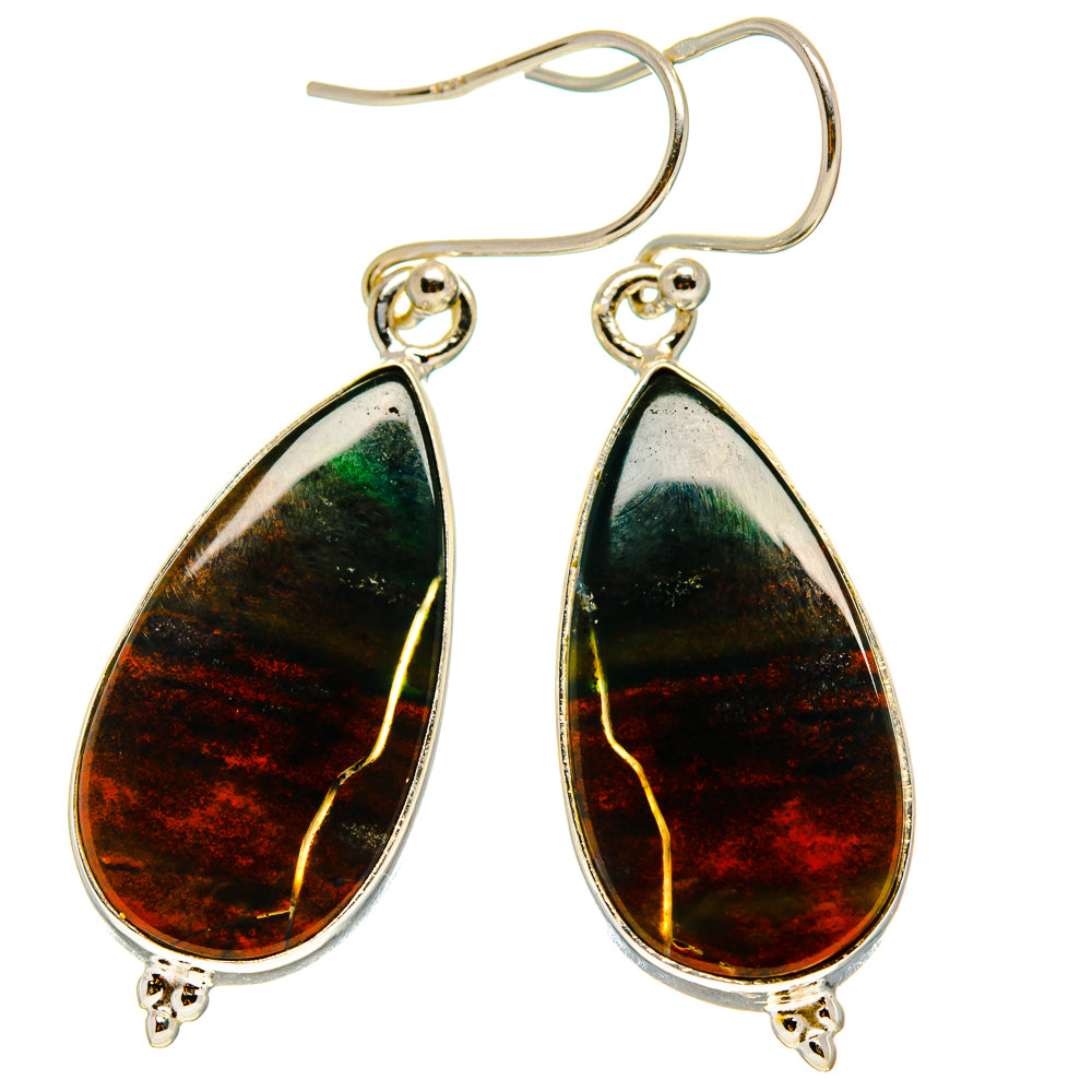 Bloodstone Earrings handcrafted by Anasilvercos - EARR416577
