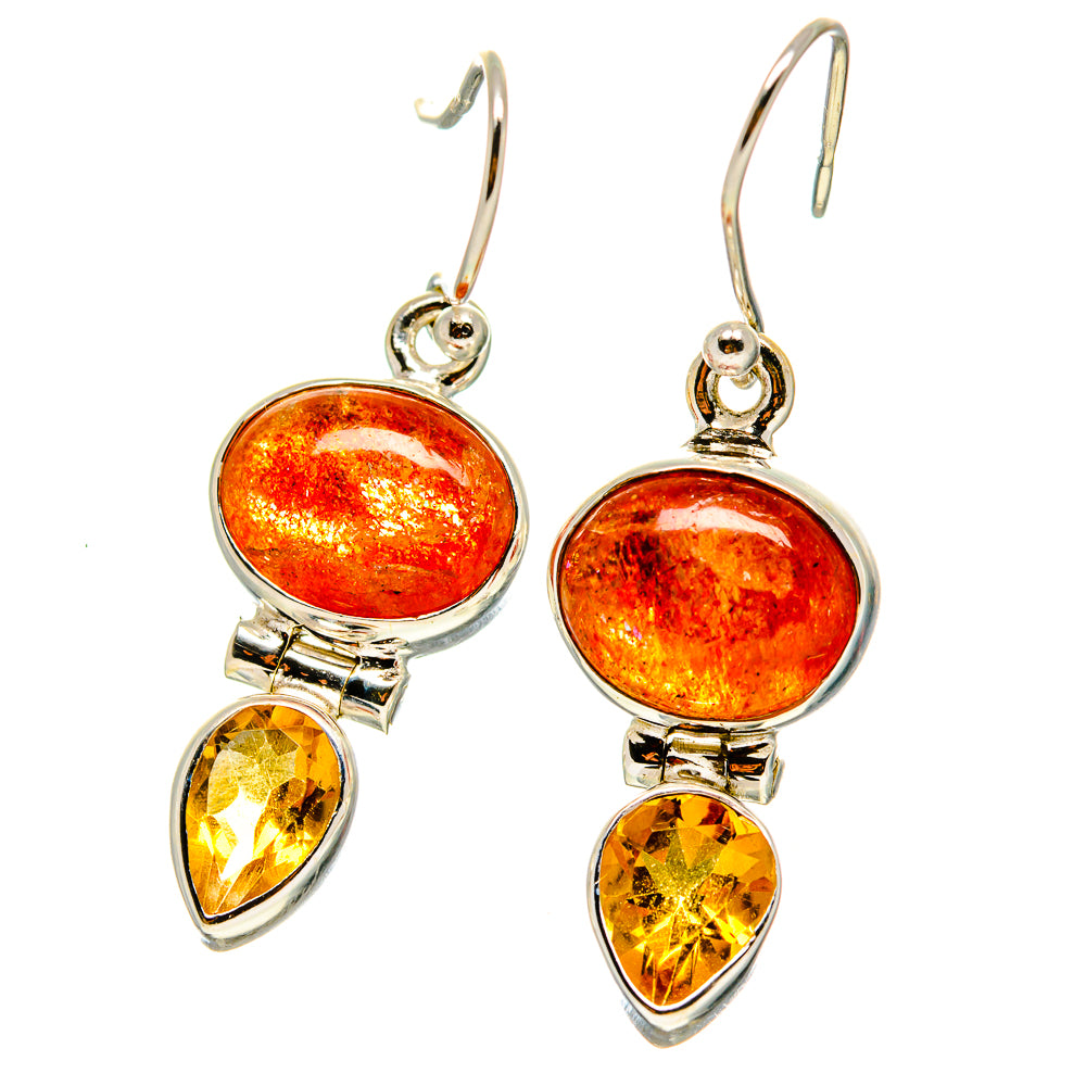 Sunstone Earrings handcrafted by Anasilvercos - EARR416588