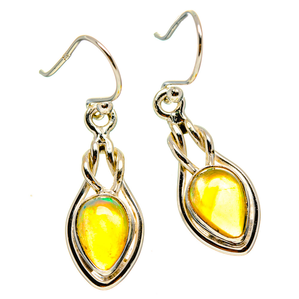 Ethiopian Opal Earrings handcrafted by Anasilvercos - EARR416606