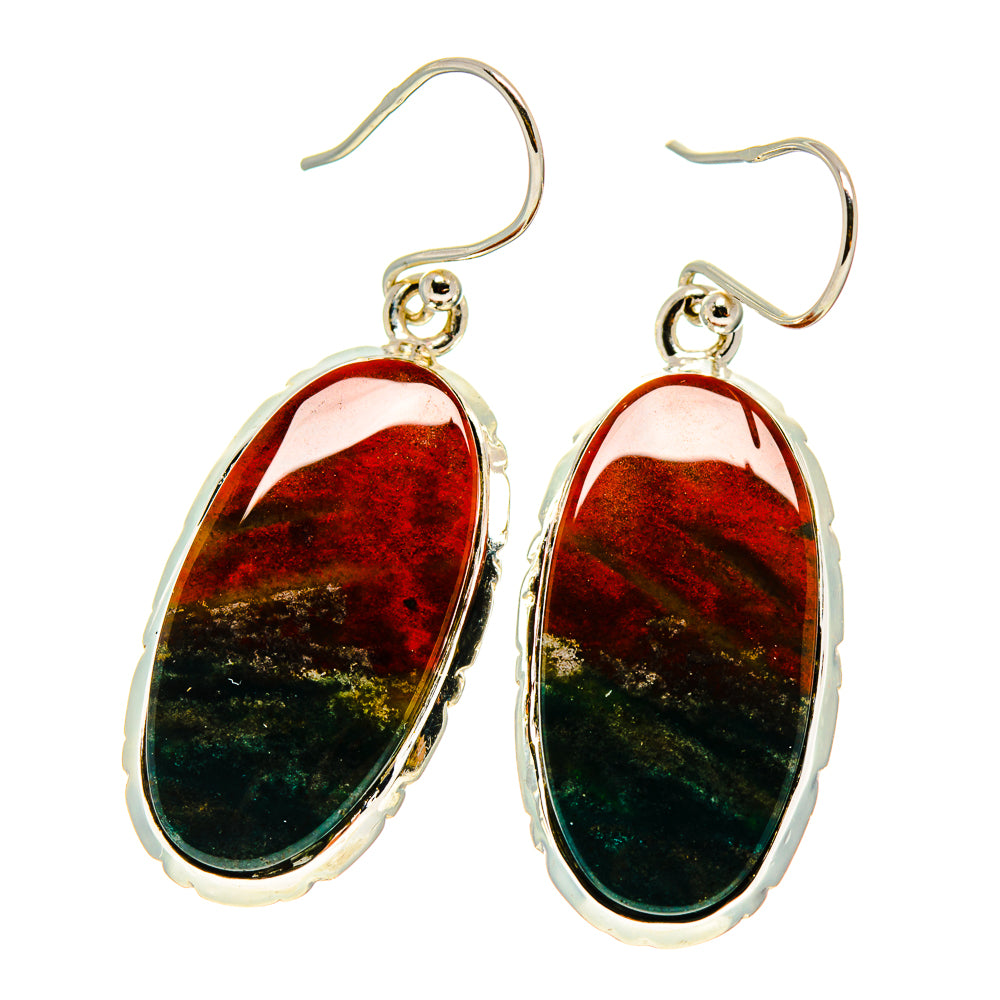 Bloodstone Earrings handcrafted by Anasilvercos - EARR416610
