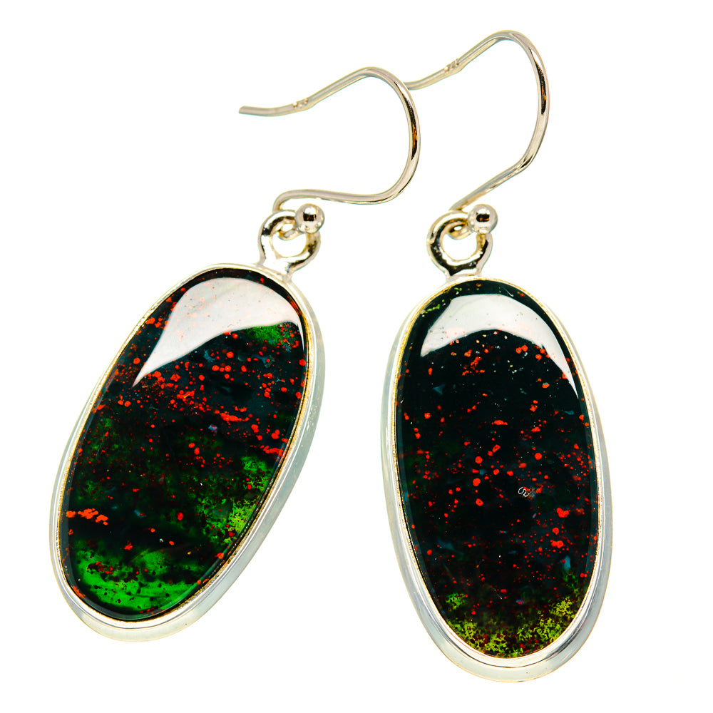 Bloodstone Earrings handcrafted by Anasilvercos - EARR416617