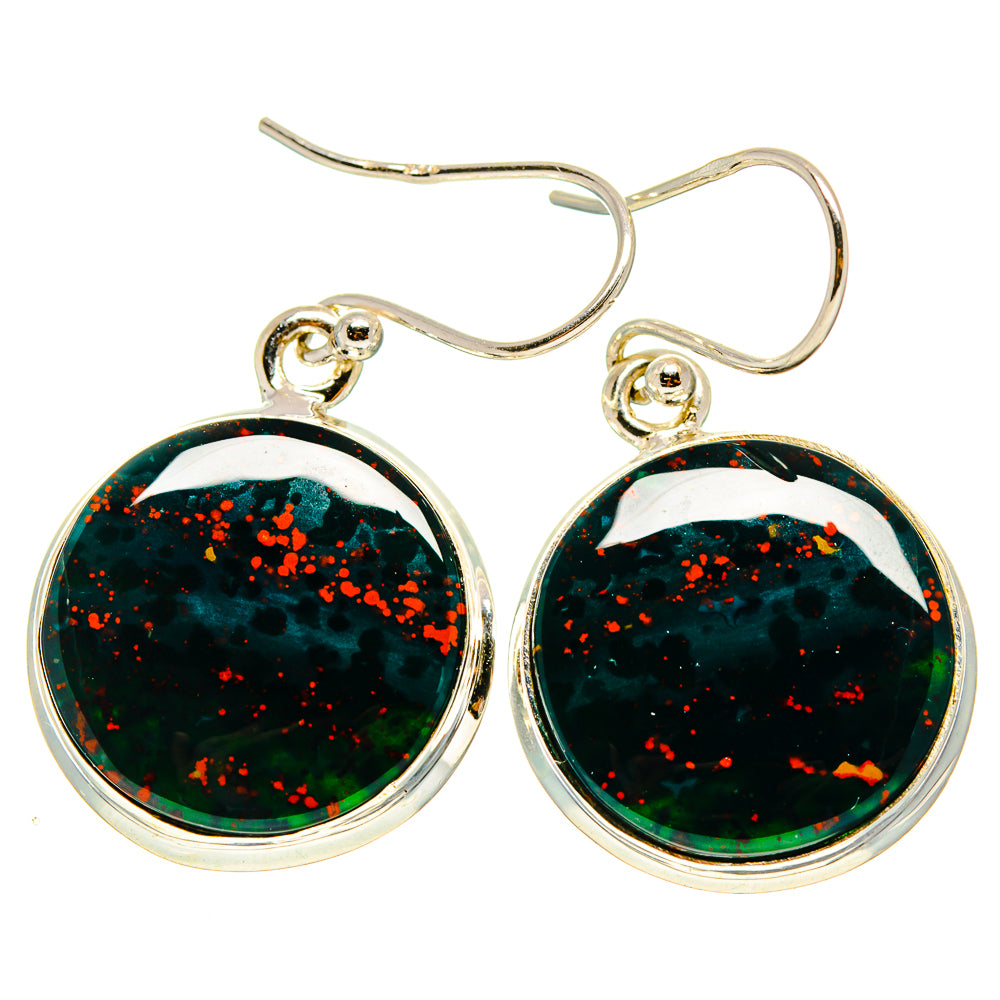 Bloodstone Earrings handcrafted by Anasilvercos - EARR416621