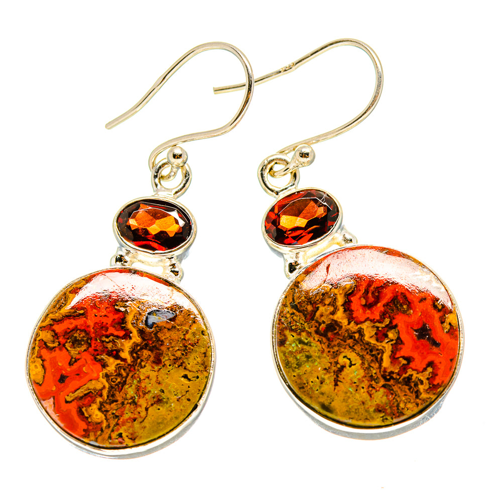 Moroccan Agate Earrings handcrafted by Anasilvercos - EARR416625