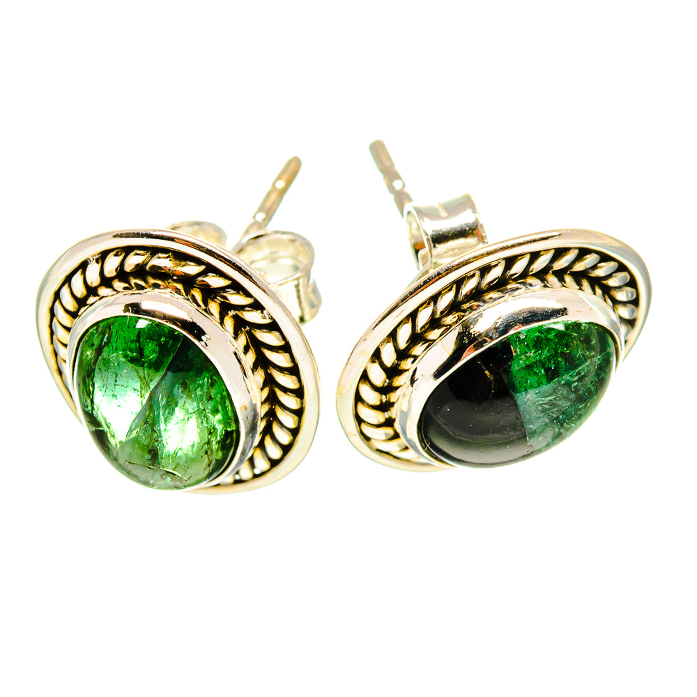 Green Tourmaline Earrings handcrafted by Anasilvercos - EARR416642