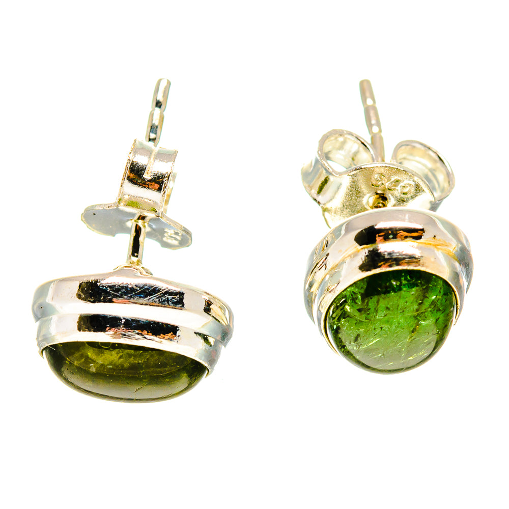 Green Tourmaline Earrings handcrafted by Anasilvercos - EARR416644