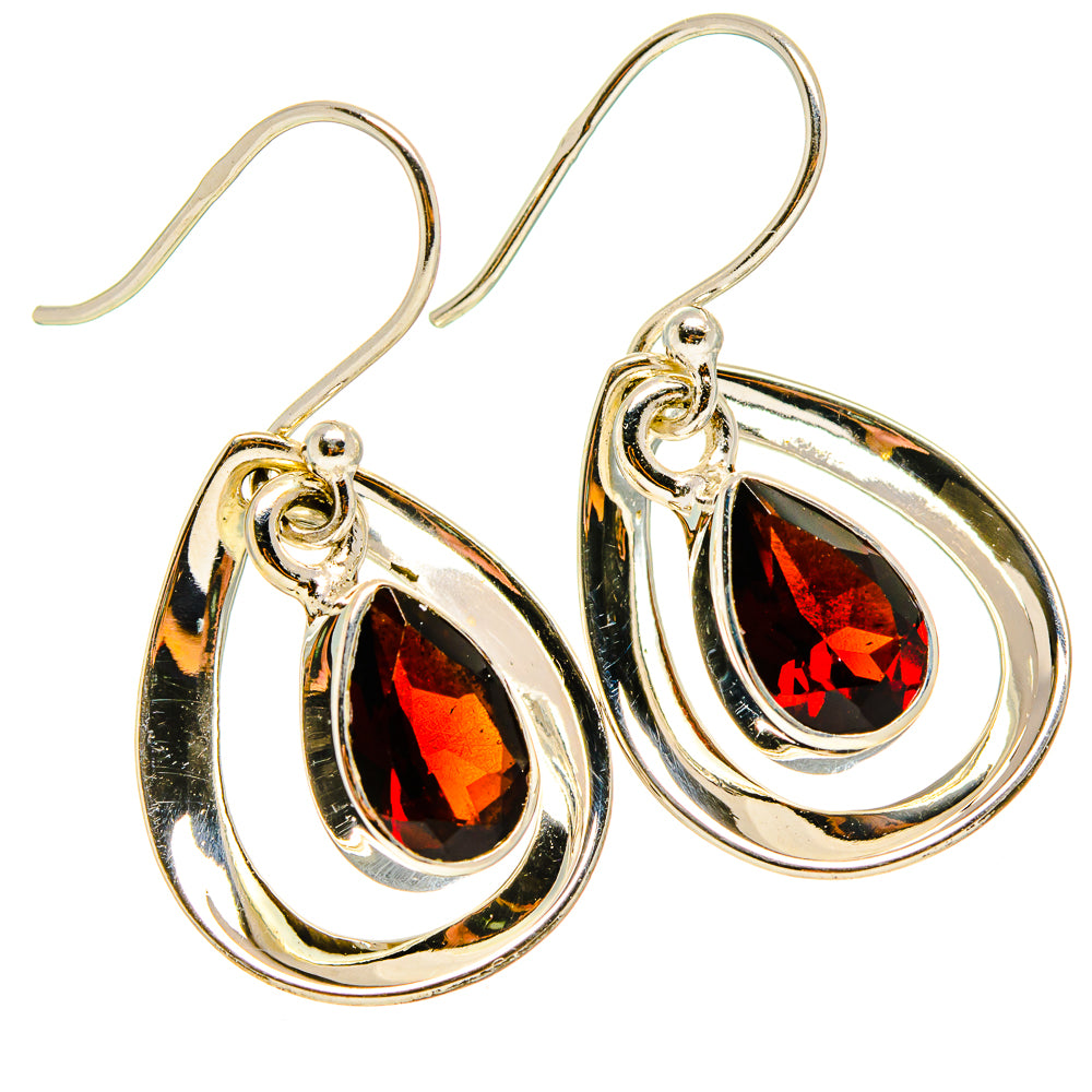Garnet Earrings handcrafted by Anasilvercos - EARR416645
