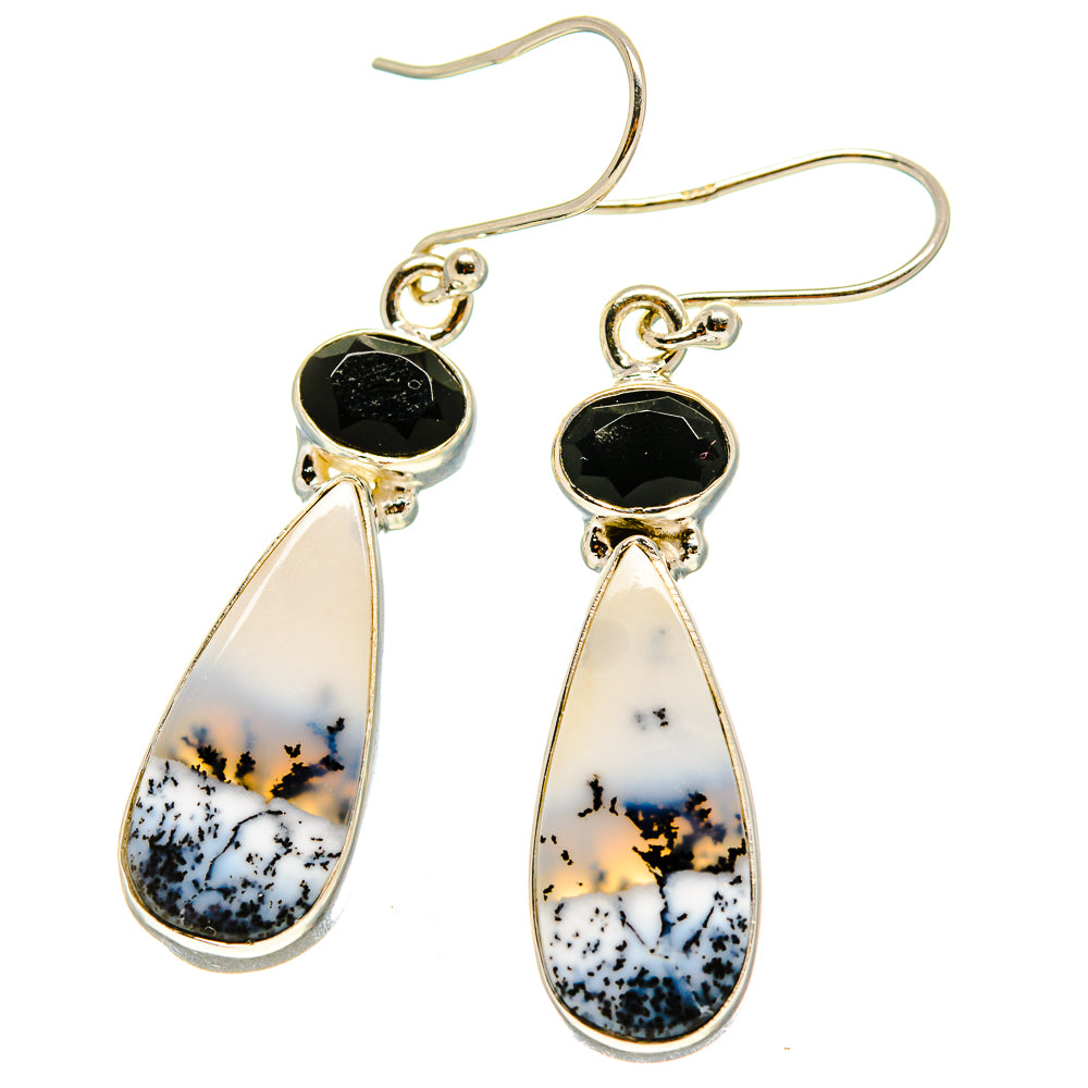 Dendritic Opal Earrings handcrafted by Anasilvercos - EARR416652