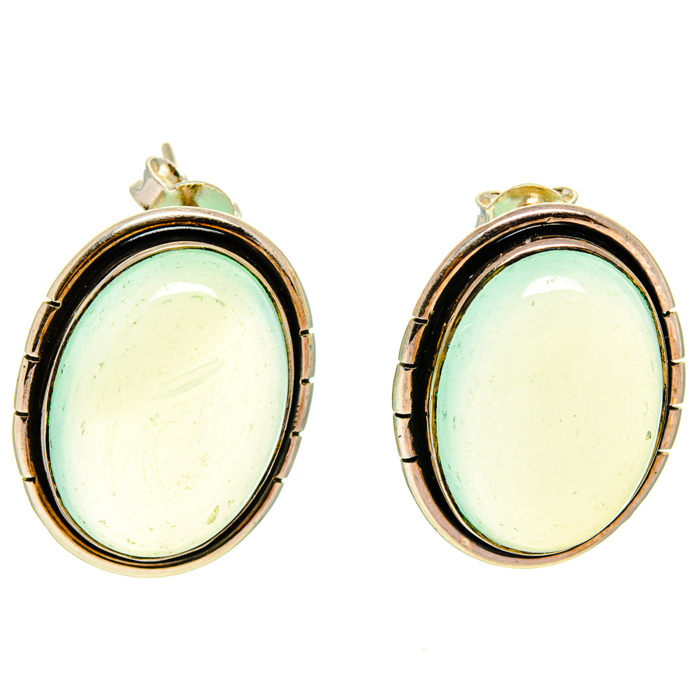 Aqua Chalcedony Earrings handcrafted by Anasilvercos - EARR416659