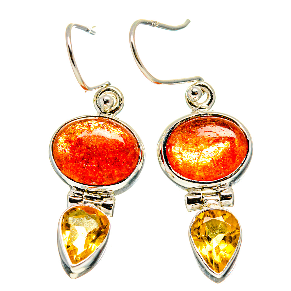 Sunstone Earrings handcrafted by Anasilvercos - EARR416662