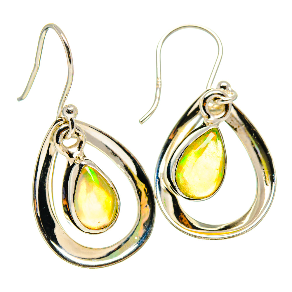 Ethiopian Opal Earrings handcrafted by Anasilvercos - EARR416665