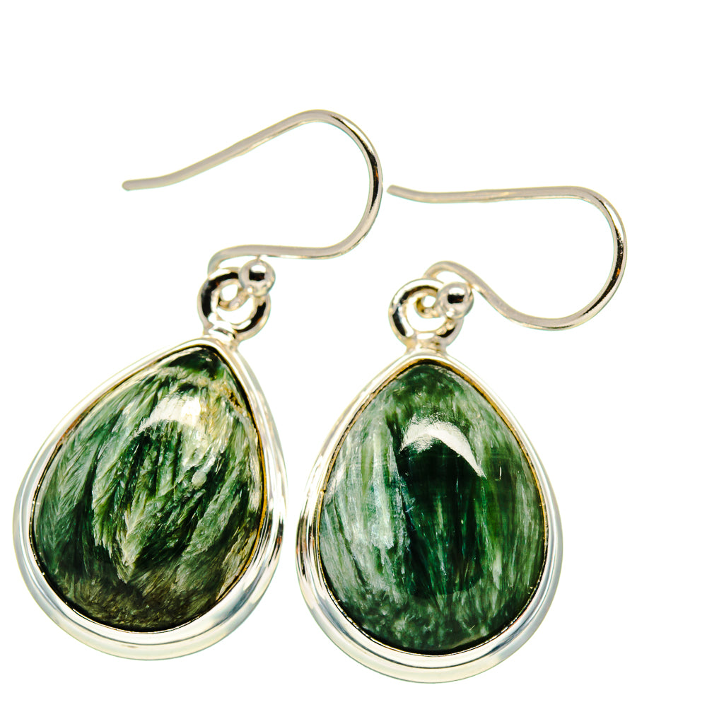 Seraphinite Earrings handcrafted by Anasilvercos - EARR416675
