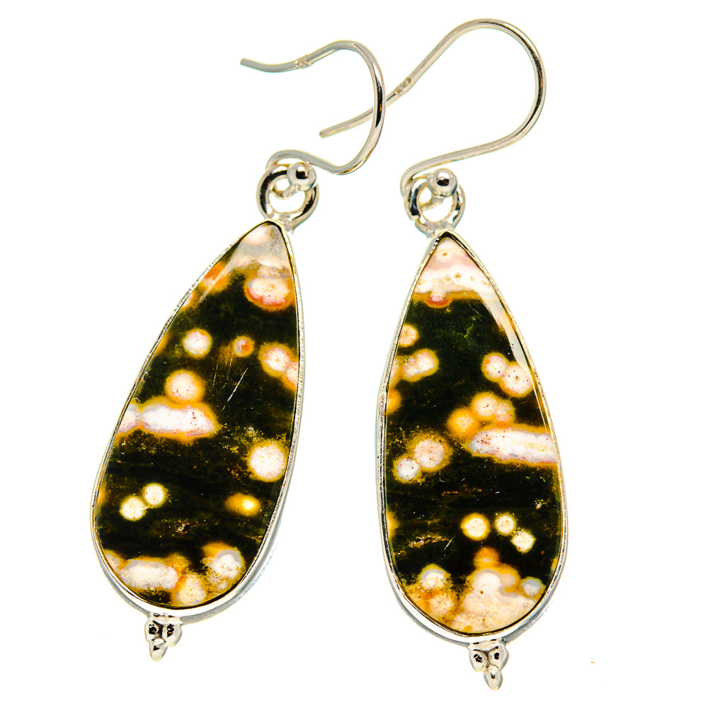 Ocean Jasper Earrings handcrafted by Anasilvercos - EARR416678