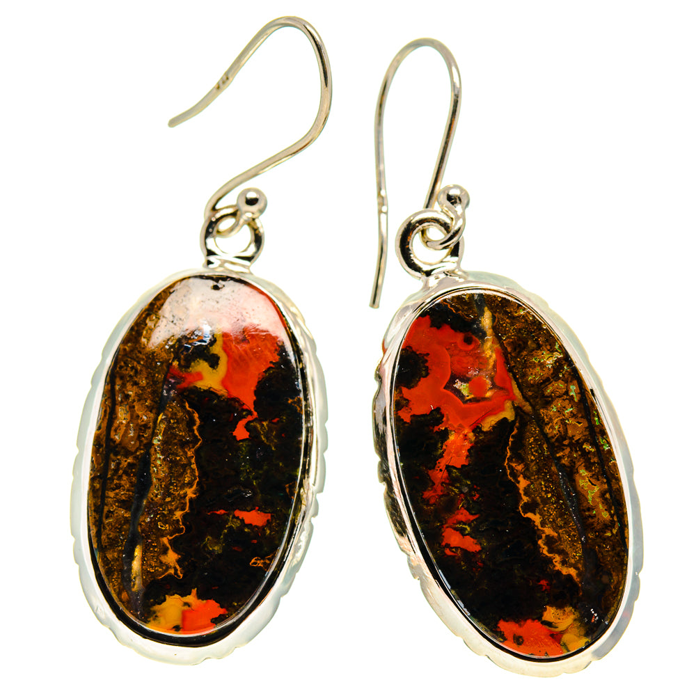 Moroccan Agate Earrings handcrafted by Anasilvercos - EARR416681