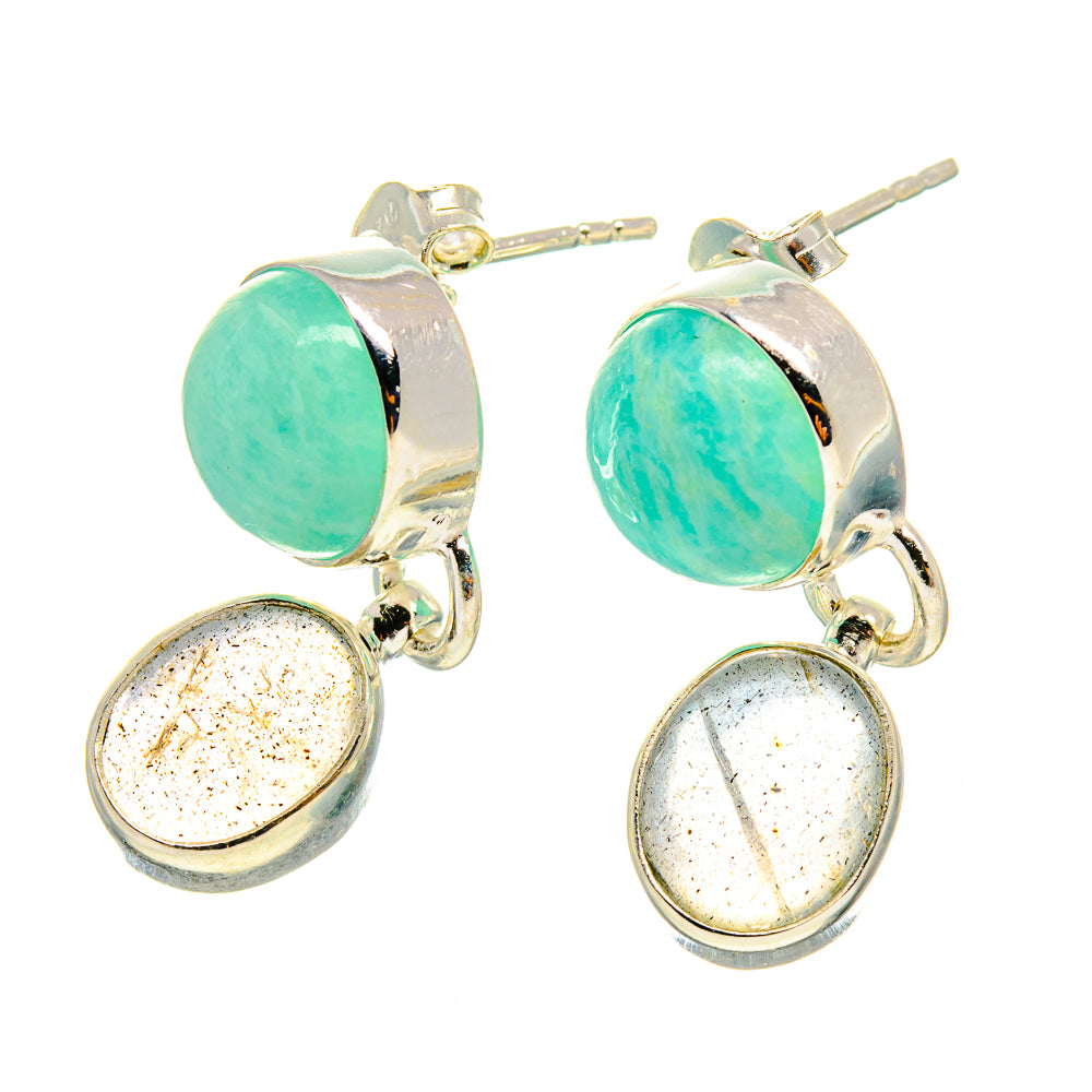Peruvian Amazonite Earrings handcrafted by Anasilvercos - EARR416689