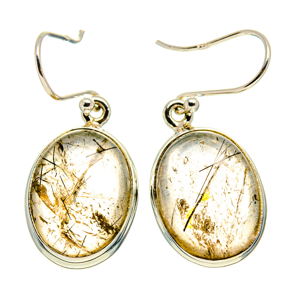 Rutilated Quartz Earrings handcrafted by Anasilvercos - EARR416691