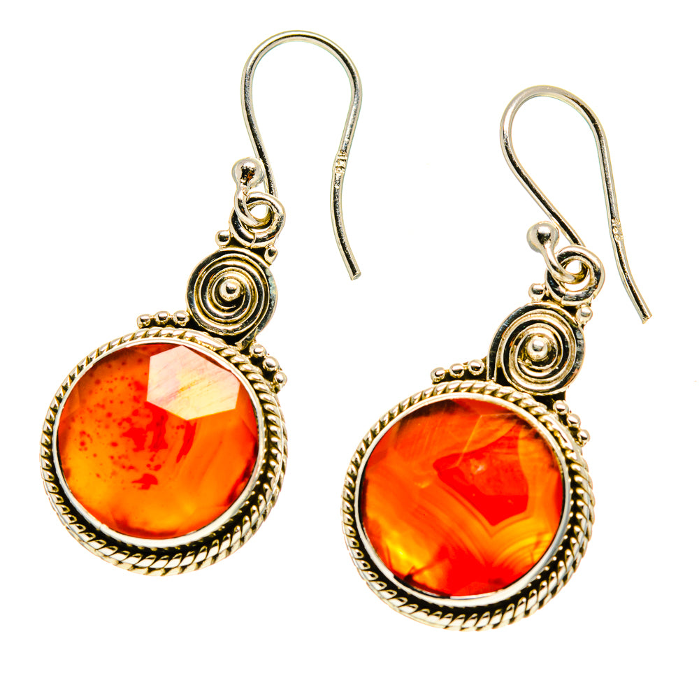 Carnelian Earrings handcrafted by Anasilvercos - EARR416719
