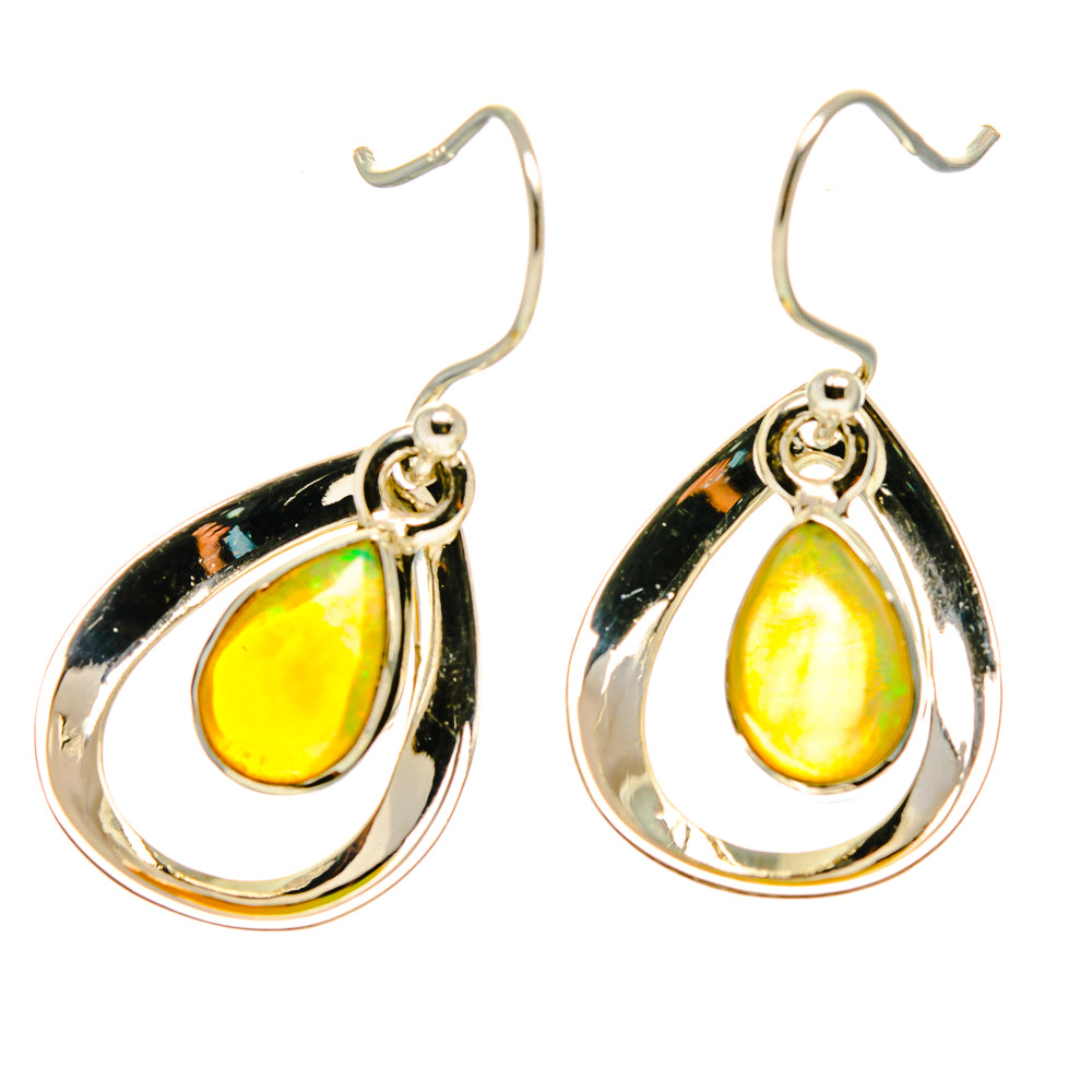 Ethiopian Opal Earrings handcrafted by Anasilvercos - EARR416725