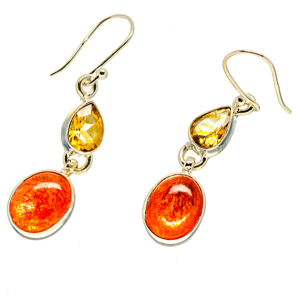 Sunstone Earrings handcrafted by Anasilvercos - EARR416730