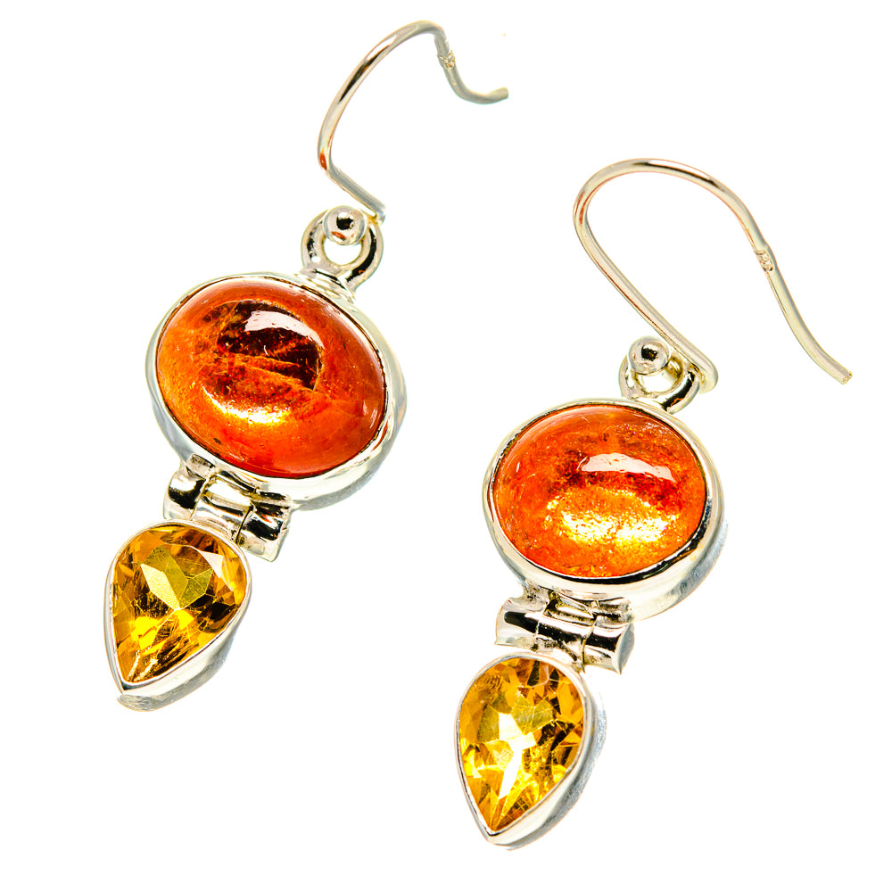 Sunstone Earrings handcrafted by Anasilvercos - EARR416734