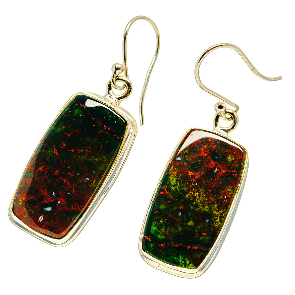 Bloodstone Earrings handcrafted by Anasilvercos - EARR416737