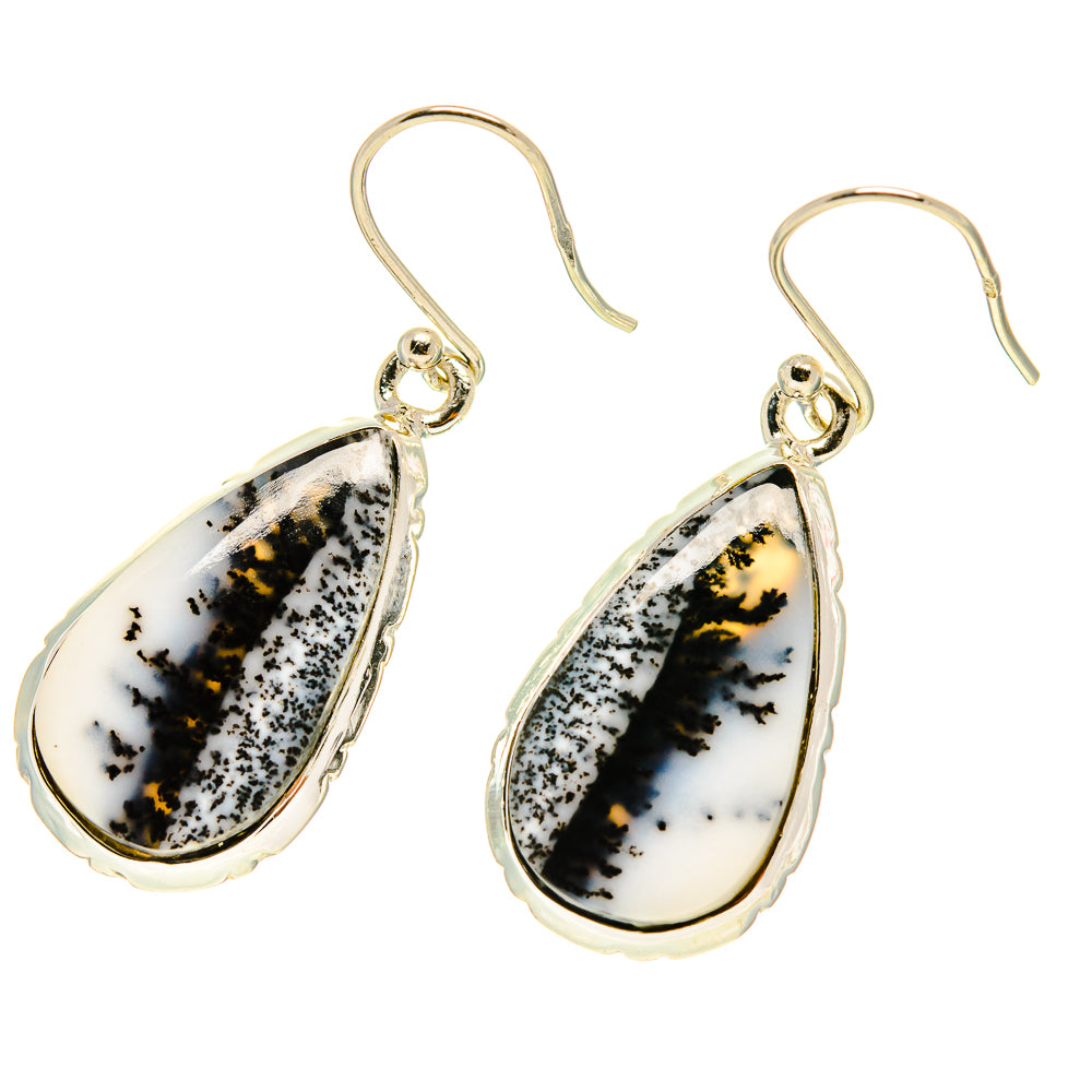 Dendritic Opal Earrings handcrafted by Anasilvercos - EARR416747