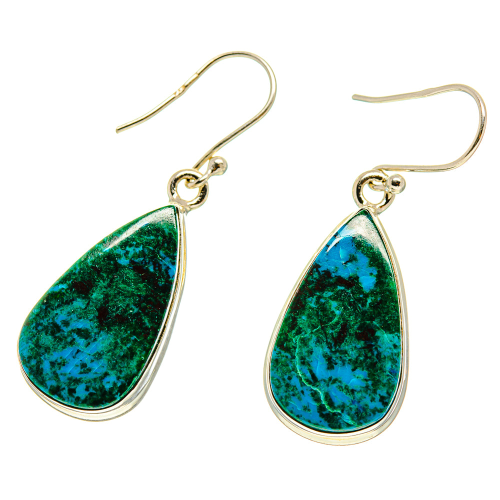 Chrysocolla Earrings handcrafted by Anasilvercos - EARR416753