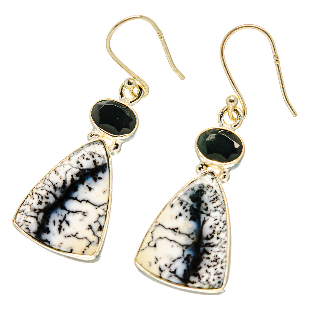 Dendritic Opal Earrings handcrafted by Anasilvercos - EARR416766