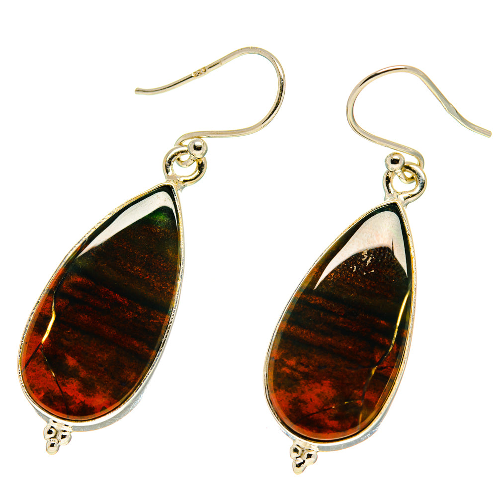 Bloodstone Earrings handcrafted by Anasilvercos - EARR416768