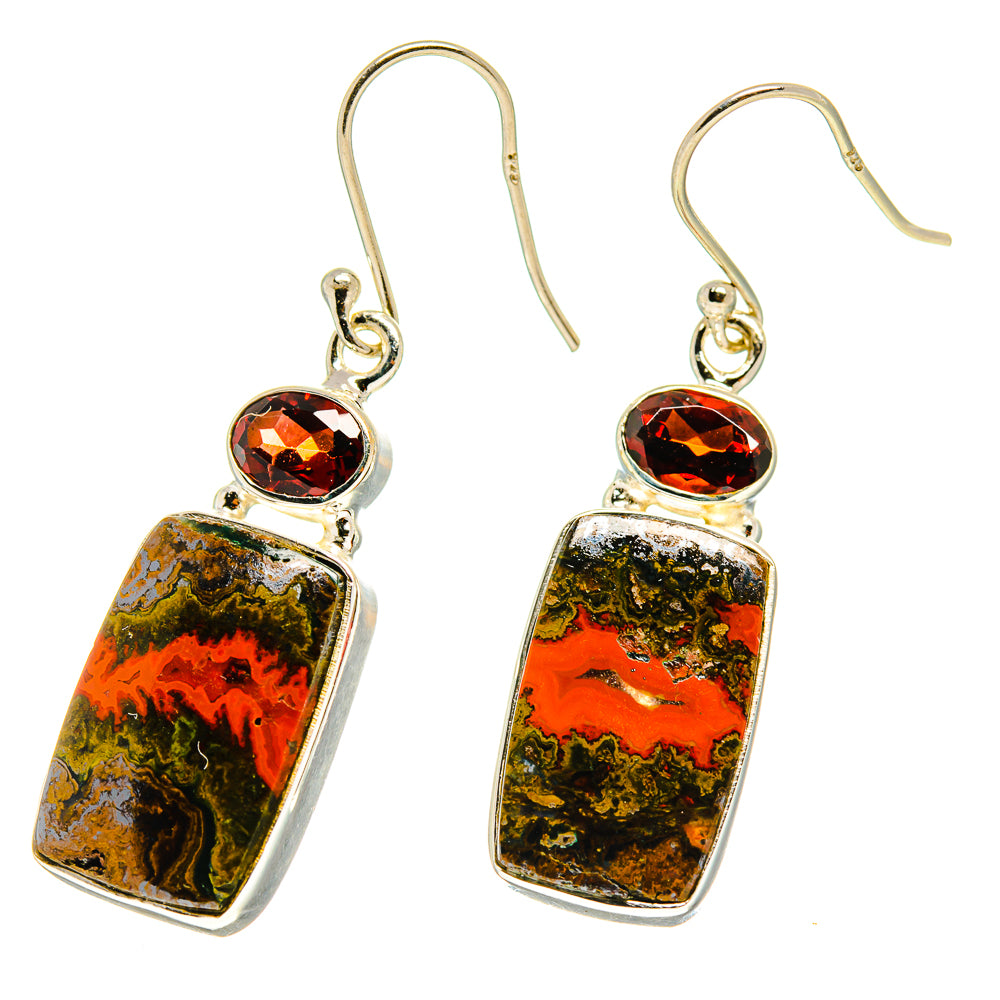 Moroccan Agate Earrings handcrafted by Anasilvercos - EARR416783