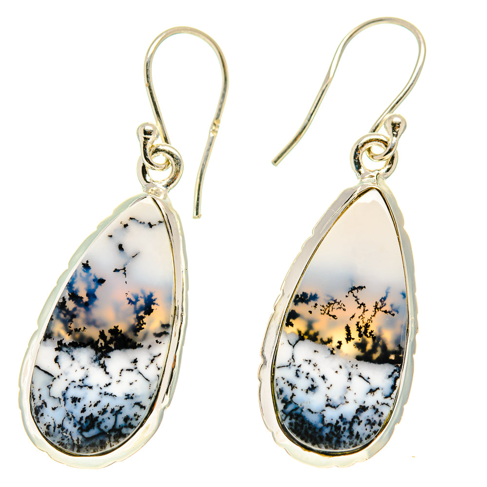 Dendritic Opal Earrings handcrafted by Anasilvercos - EARR416784