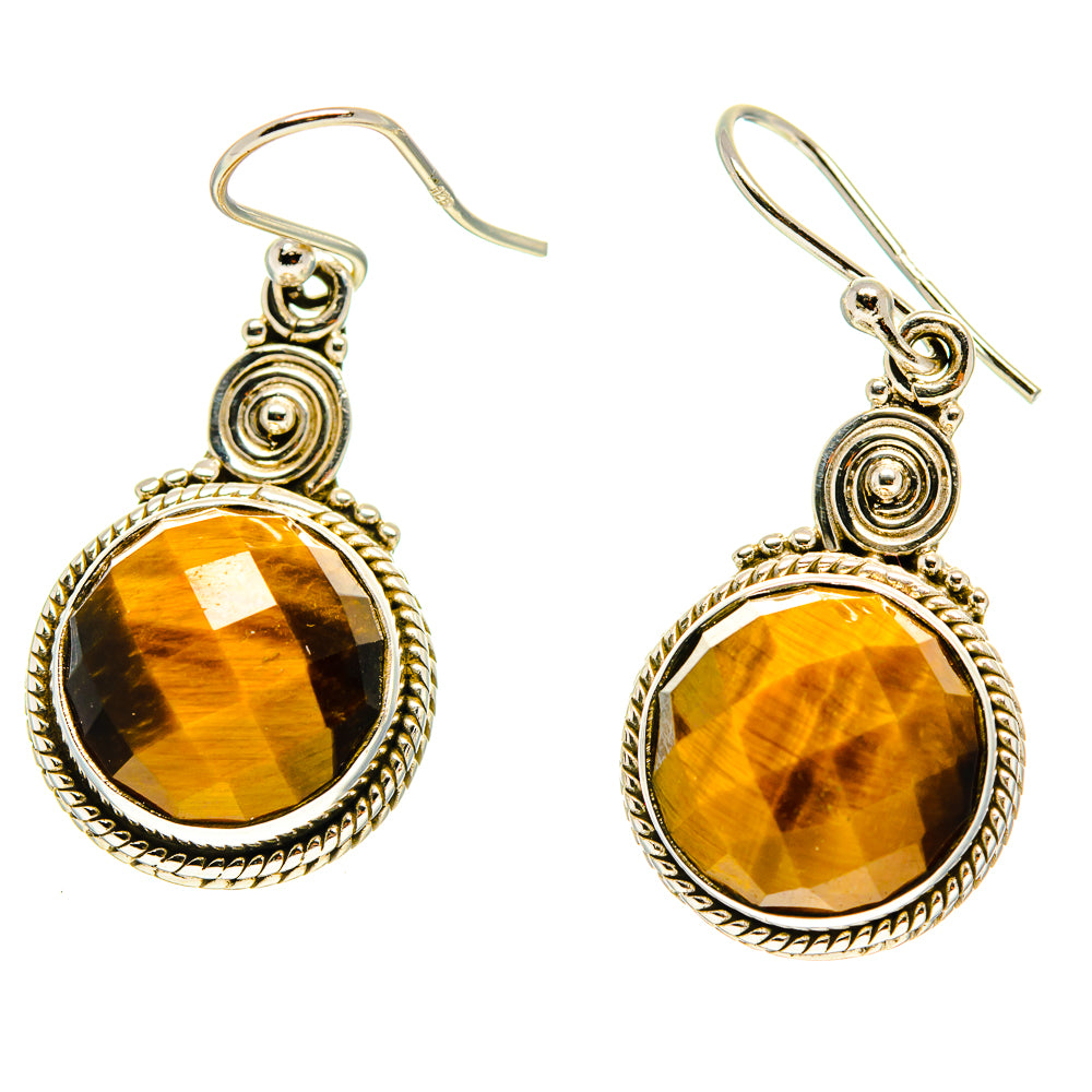 Tiger Eye Earrings handcrafted by Anasilvercos - EARR416793