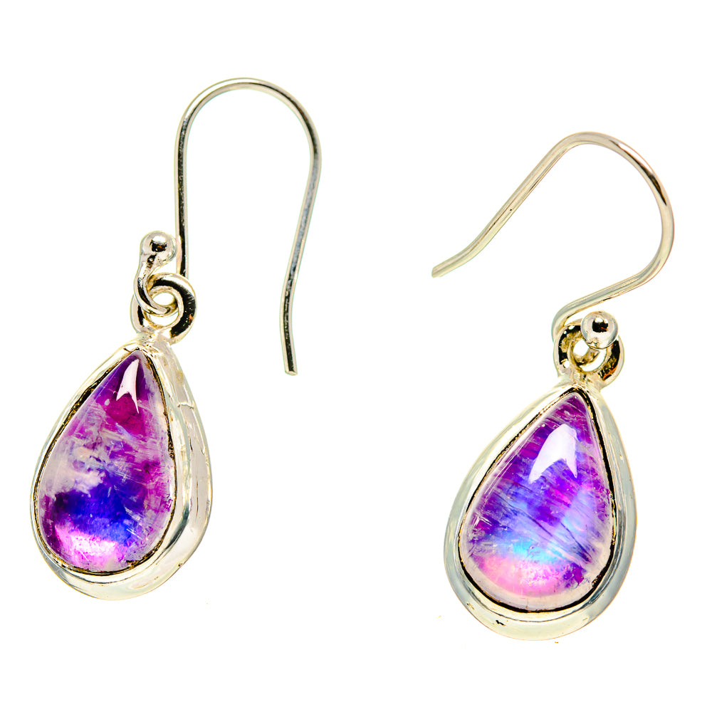 Pink Moonstone Earrings handcrafted by Anasilvercos - EARR416796