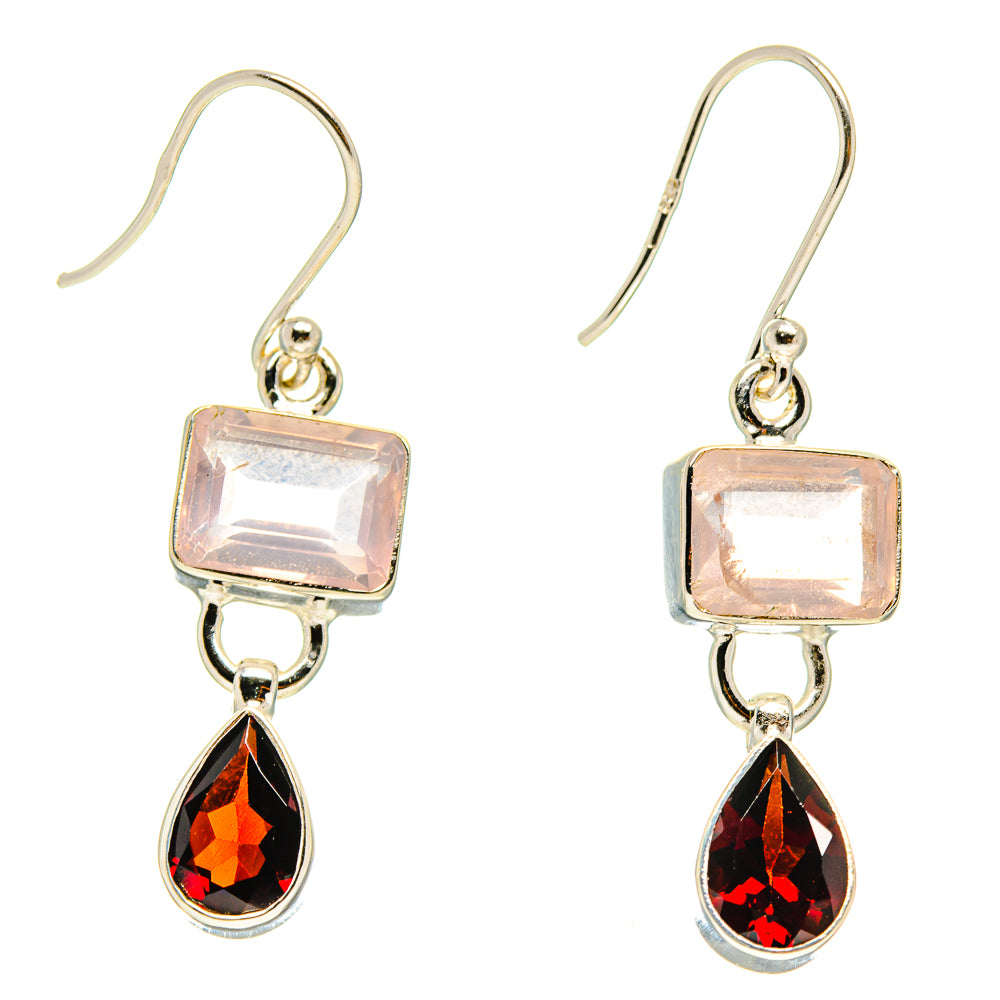 Rose Quartz Earrings handcrafted by Anasilvercos - EARR416797
