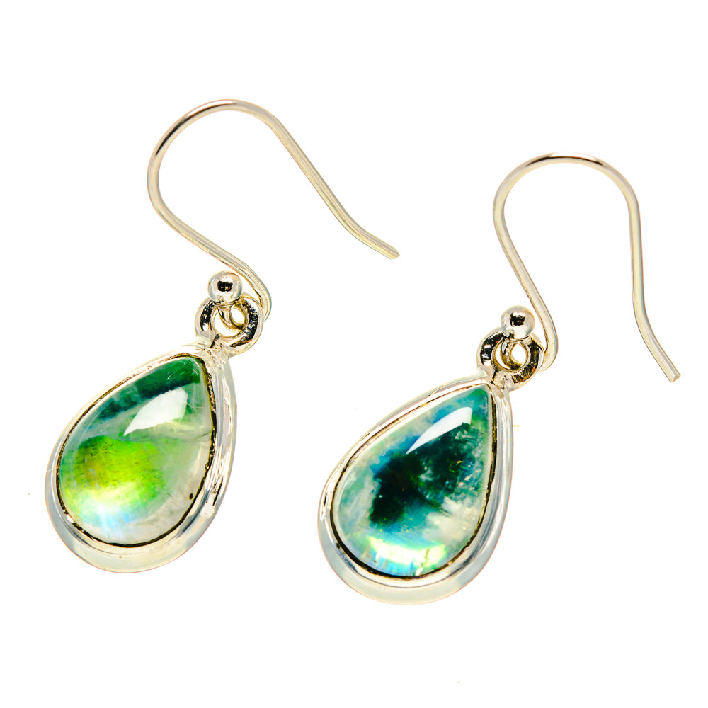 Green Moonstone Earrings handcrafted by Anasilvercos - EARR416811