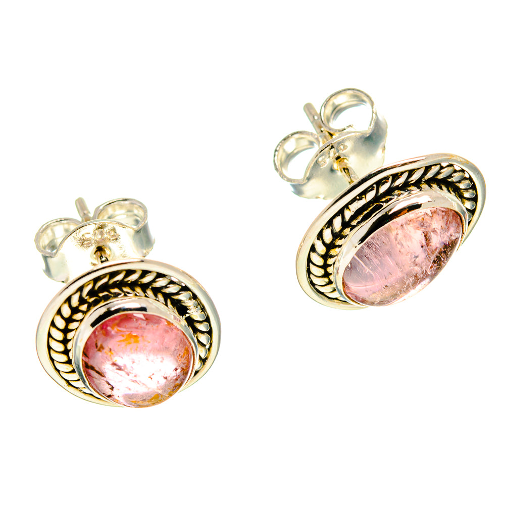 Pink Tourmaline Earrings handcrafted by Anasilvercos - EARR416816