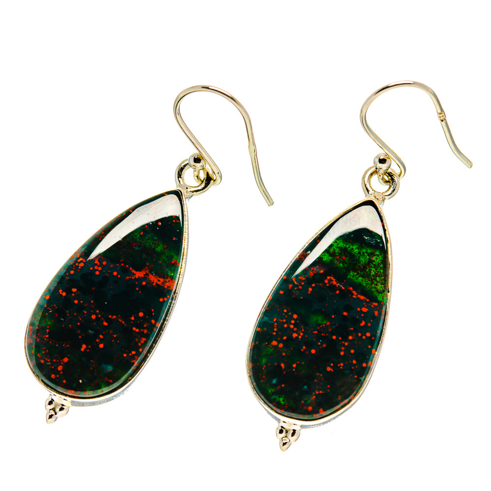 Bloodstone Earrings handcrafted by Anasilvercos - EARR416819