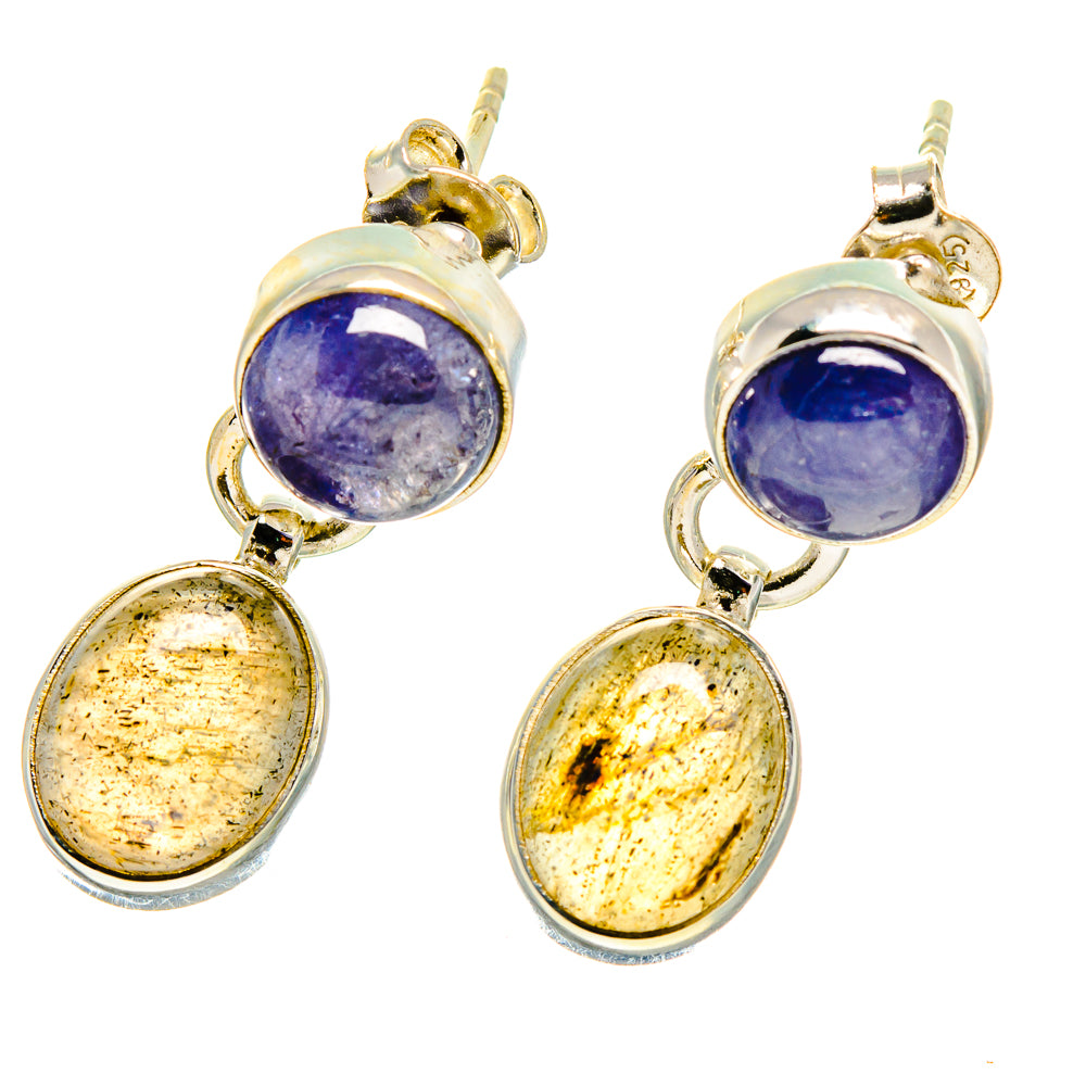 Labradorite, Tanzanite Earrings handcrafted by Anasilvercos - EARR416826