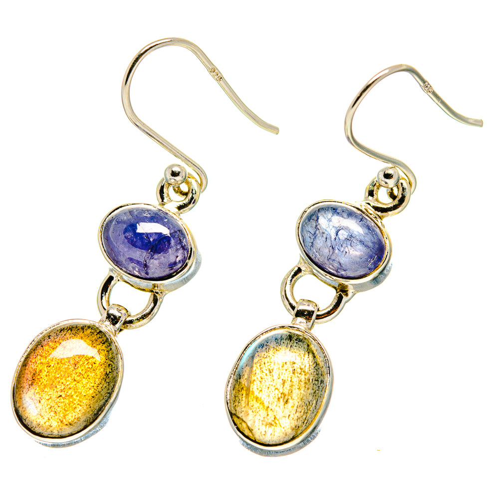 Labradorite, Tanzanite Earrings handcrafted by Anasilvercos - EARR416827