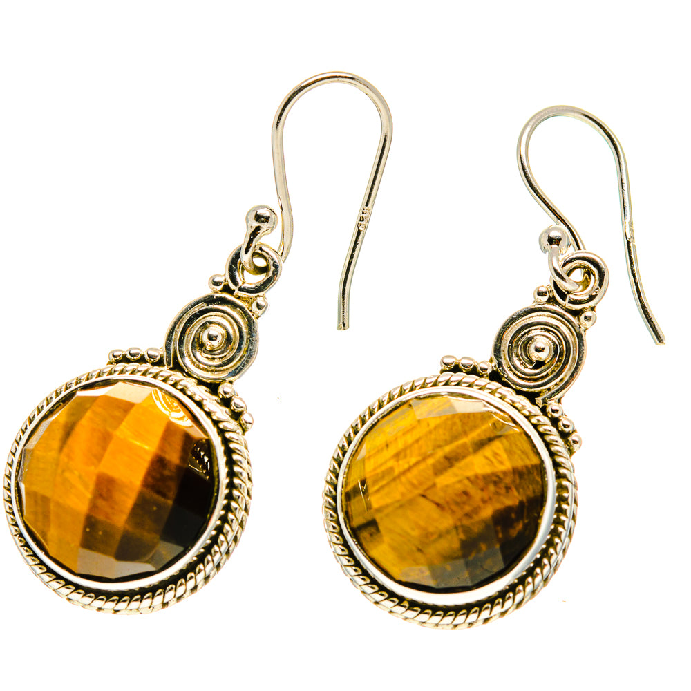 Tiger Eye Earrings handcrafted by Anasilvercos - EARR416837