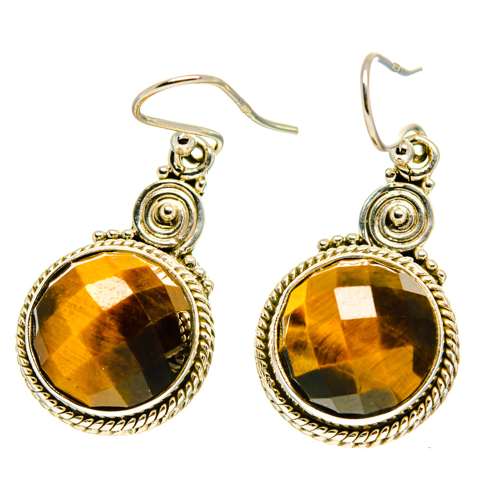 Tiger Eye Earrings handcrafted by Anasilvercos - EARR416841
